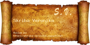 Skriba Veronika névjegykártya